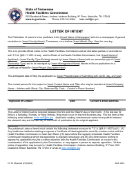 Form HF51 Letter of Intent/Publication of Intent - Tennessee, Page 3
