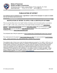 Form HF51 Letter of Intent/Publication of Intent - Tennessee, Page 4