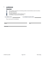 Form HF-0058P Report of Home Health Accreditation for Certificate of Need Exemption Pediatric - Tennessee, Page 2