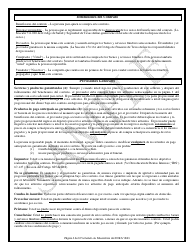 Declaracion De Bienes Y Servicios Funebres Seleccionados - Sample - Texas (Spanish), Page 3