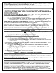 Declaracion De Bienes Y Servicios Funebres Seleccionados - Sample - Texas (Spanish), Page 4