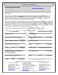 Contrato De Beneficios Funebres Prepagados Mediante Fondos De Un Seguro - Sample - Texas (Spanish), Page 6