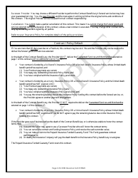 Insurance Funded Prepaid Funeral Benefits Contract - Sample - Texas, Page 4