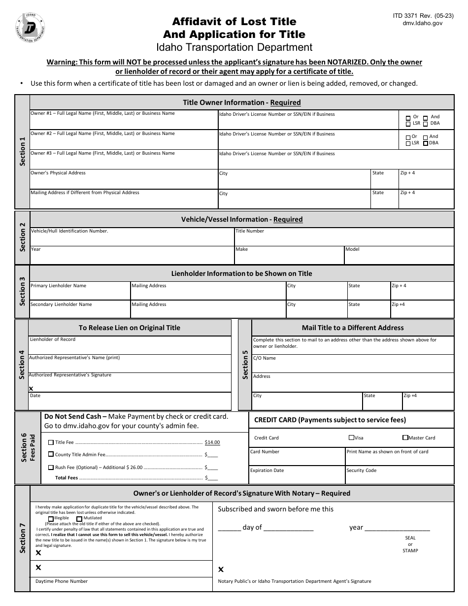 Form Itd Fill Out Sign Online And Download Fillable Pdf Idaho