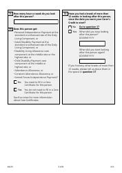 Form CC1 Carer&#039;s Credit Application Form - United Kingdom, Page 5