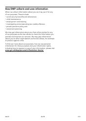 Form CC1 Carer&#039;s Credit Application Form - United Kingdom, Page 8