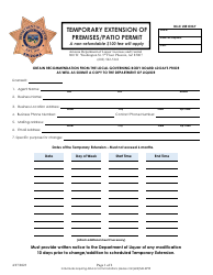 Temporary Extension of Premises/Patio Permit - Arizona