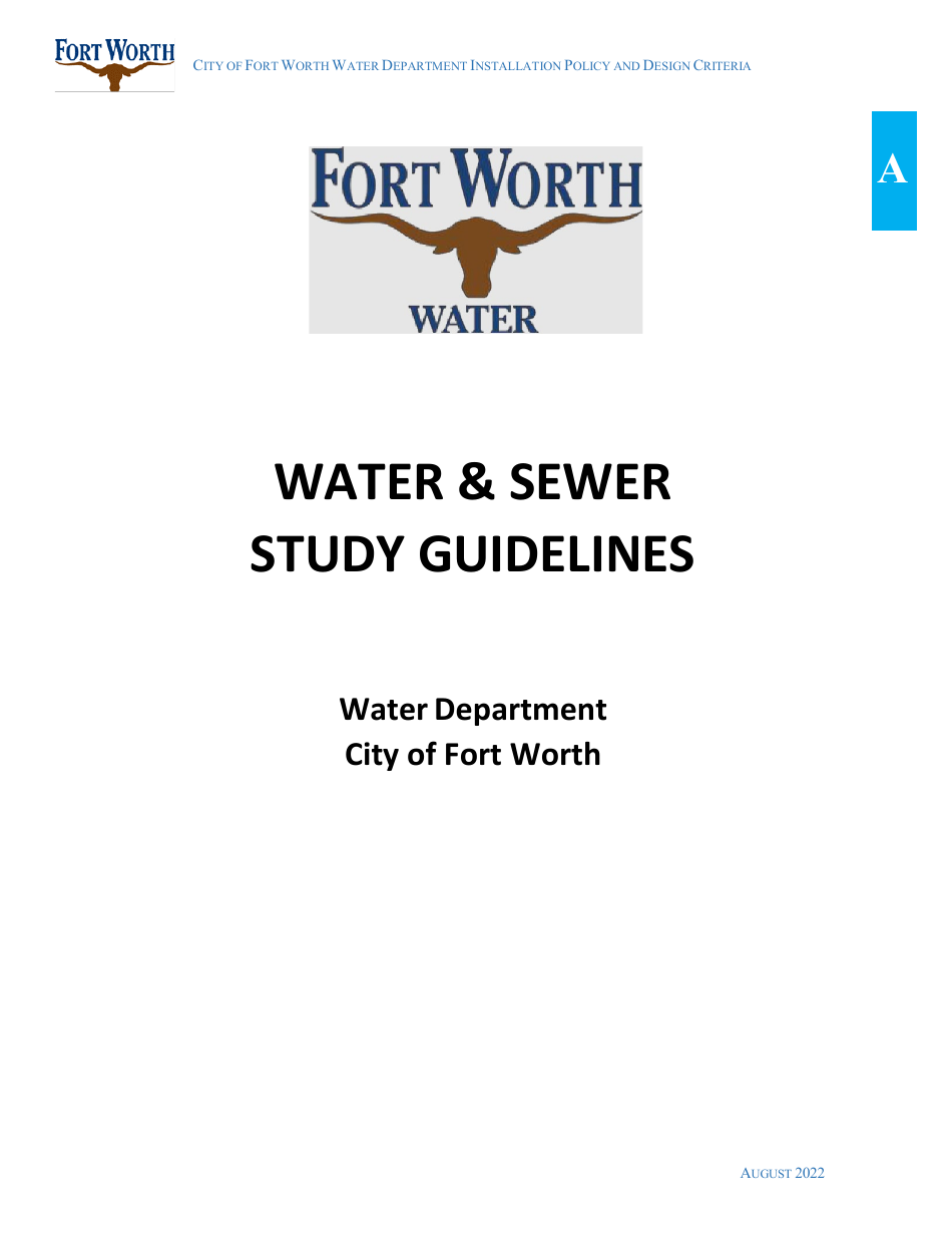 Water Utility Review Application - City of Fort Worth, Texas, Page 3