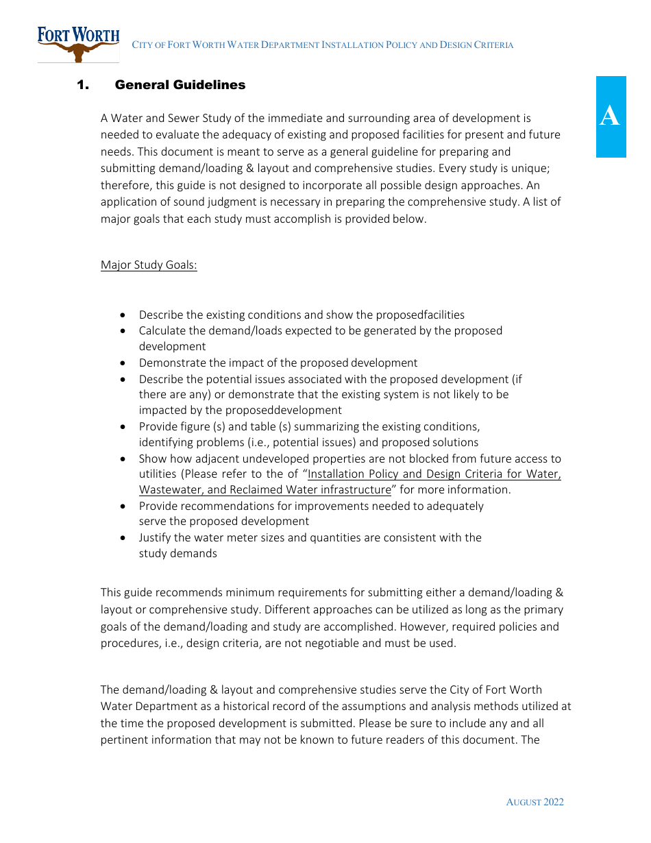 Water Utility Review Application - City of Fort Worth, Texas, Page 4