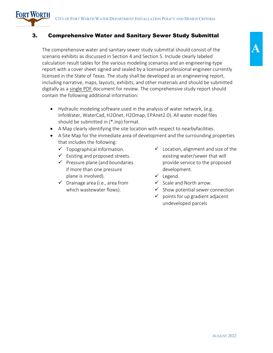 Water Utility Review Application - City of Fort Worth, Texas, Page 6