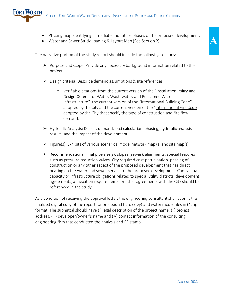 Water Utility Review Application - City of Fort Worth, Texas, Page 7