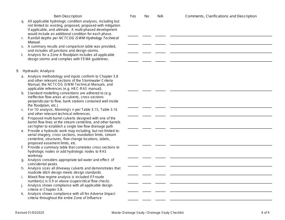 Drainage Study Checklist - City of Fort Worth, Texas, Page 8