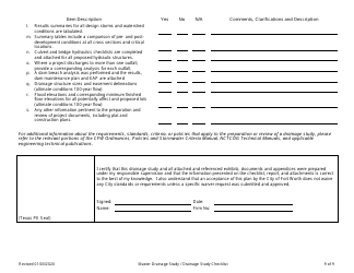 Drainage Study Checklist - City of Fort Worth, Texas, Page 9