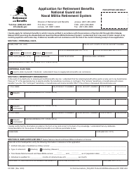 Form 02-1890 Application for Retirement Benefits National Guard and Naval Militia Retirement System - Alaska
