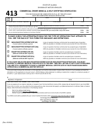 Form 413 Commercial Driver Medical &amp; Self Certifying Verification - Alaska