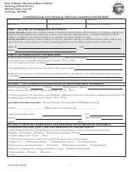 Form 468 Confidential Eye/Medical/Mental Examination Report - Alaska