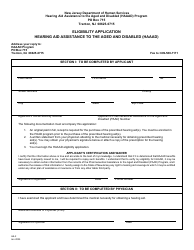 Document preview: Form HA-2 Eligibility Application Hearing Aid Assistance to the Aged and Disabled (Haaad) - New Jersey
