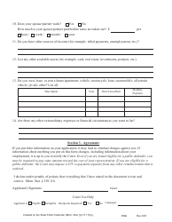Form PD APP Application for Public Defender - Minnesota, Page 2