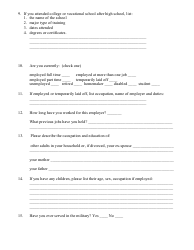 Form 50 Jury Questionnaire - Minnesota, Page 2