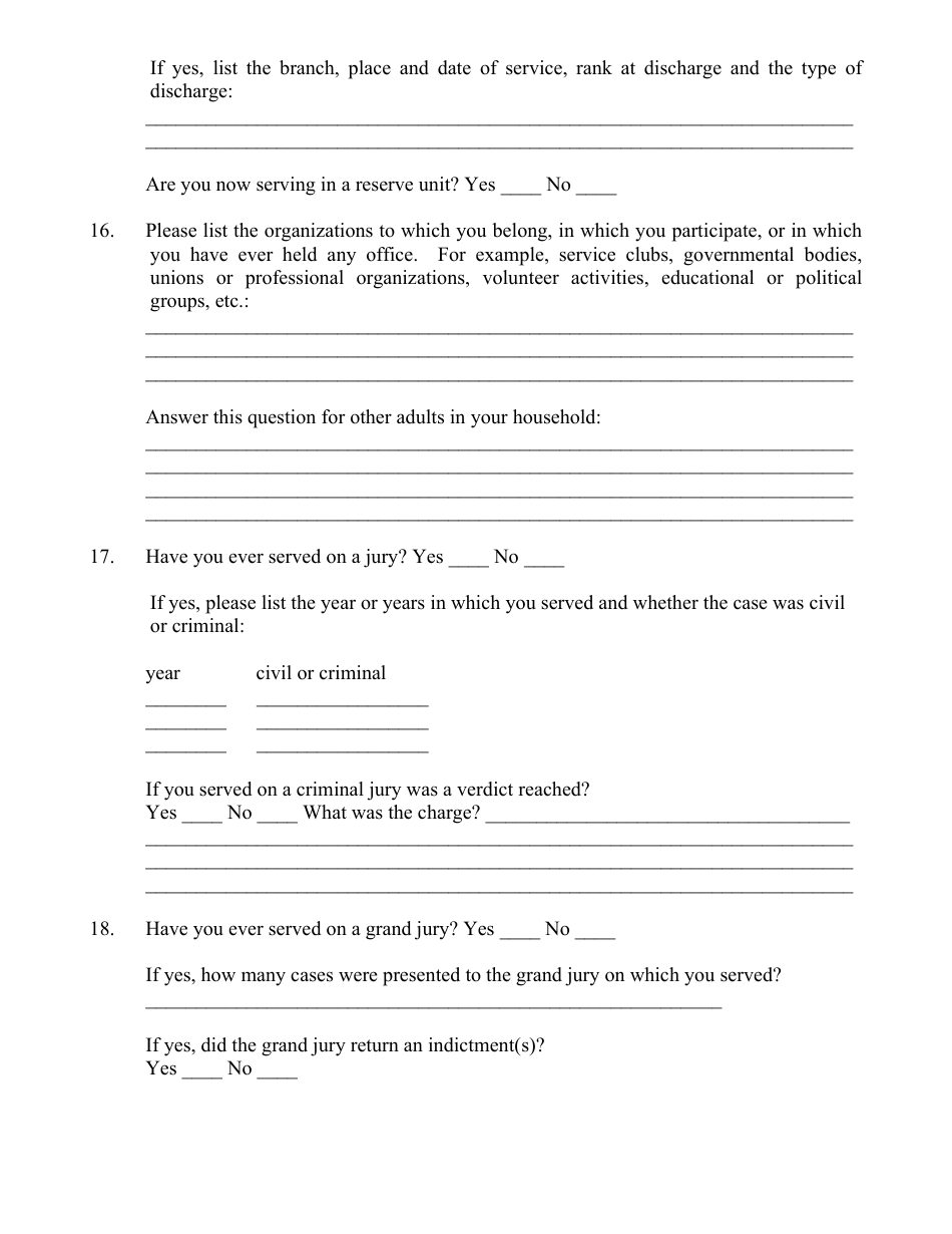 Form 50 Jury Questionnaire - Minnesota, Page 3