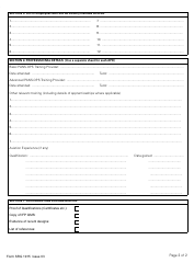 Form SRG1915 Application for Approval of a Company as an Ifp Design Services Provider (Ifp Dsp) in Accordance With the Air Navigation Order and Chapter 1 of CAP 785a - United Kingdom, Page 2
