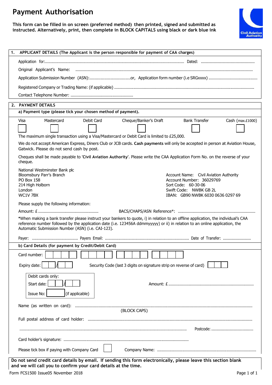 Form SRG1828 Application for All Weather Operations (Awops) Approval - United Kingdom, Page 9