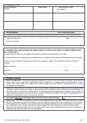 CAA Form SRG1413A Application for Flying Display Director (Fdd) Restricted Radio Operator&#039;s Certificate of Competence - United Kingdom, Page 2