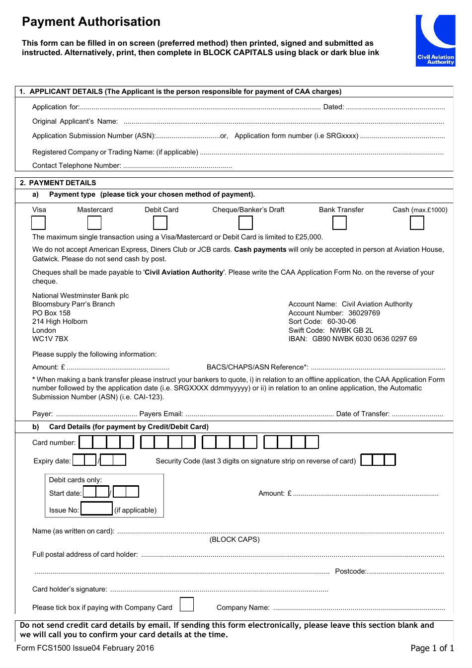 CAA Form SRG1413A Application for Flying Display Director (Fdd) Restricted Radio Operators Certificate of Competence - United Kingdom, Page 6