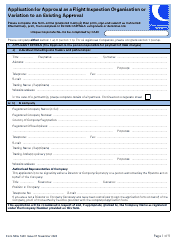 Form SRG1420 Application for Approval as a Flight Inspection Organisation or Variation to an Existing Approval - United Kingdom
