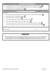 Form SRG2141 Declaration of an Icao Flight Crew Licence for Use in UK Airspace in Noncommercial Activities for Under 28 Days Per Calendar Year, Under UK Regulation (Eu) No 2020/723 - United Kingdom, Page 2