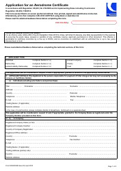 Document preview: Form SRG2002B Application for an Aerodrome Certificate - United Kingdom