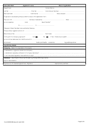 Form SRG2002B Application for an Aerodrome Certificate - United Kingdom, Page 6
