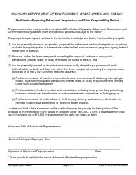 Form EQP1451 Equivalency Projects Contract Boilerplate Language - Michigan, Page 19