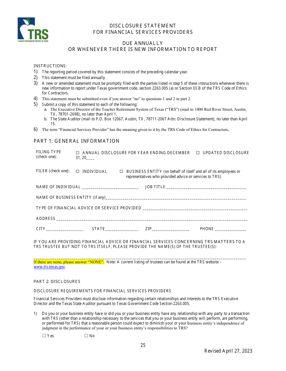 Code of Ethics for Contractors - Texas, Page 25