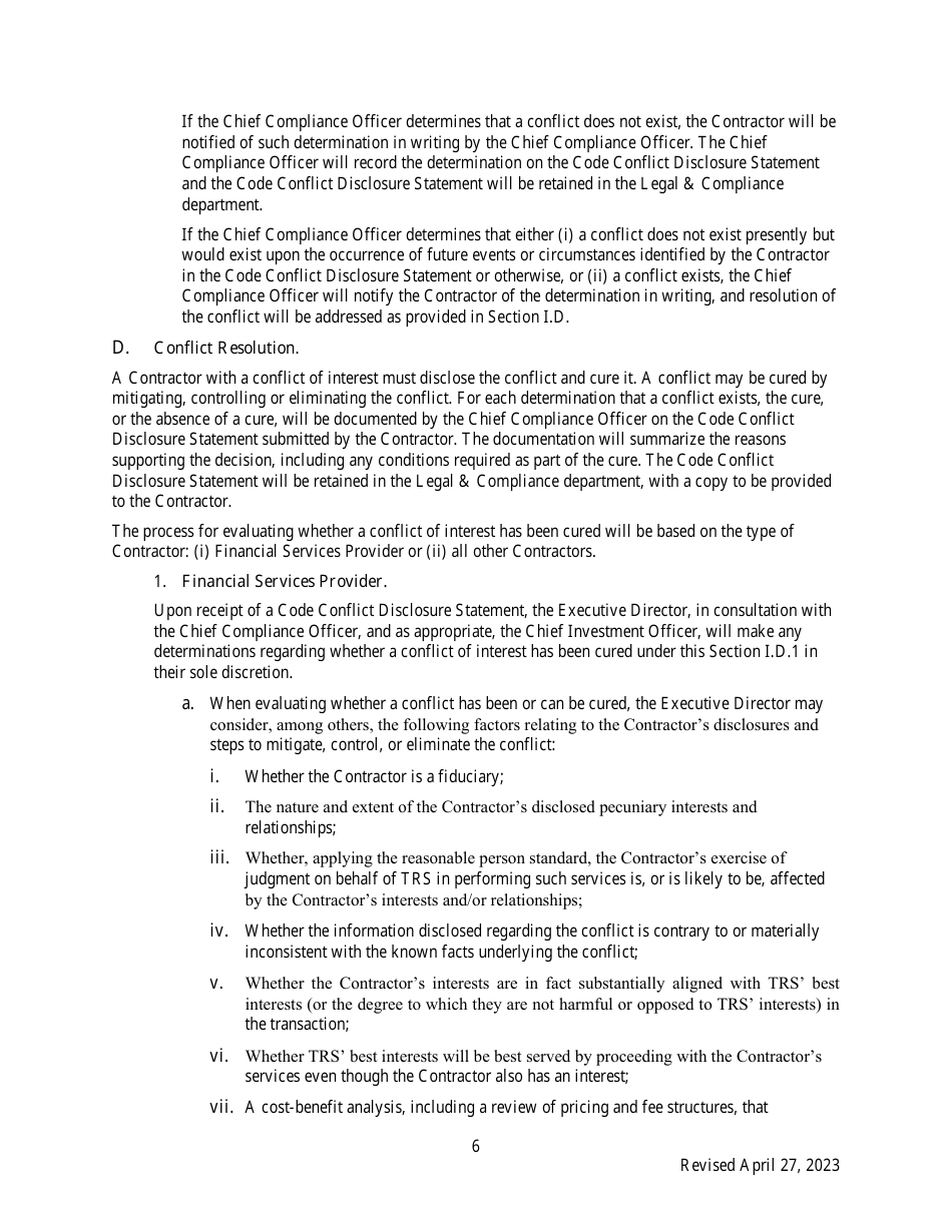 Code of Ethics for Contractors - Texas, Page 6