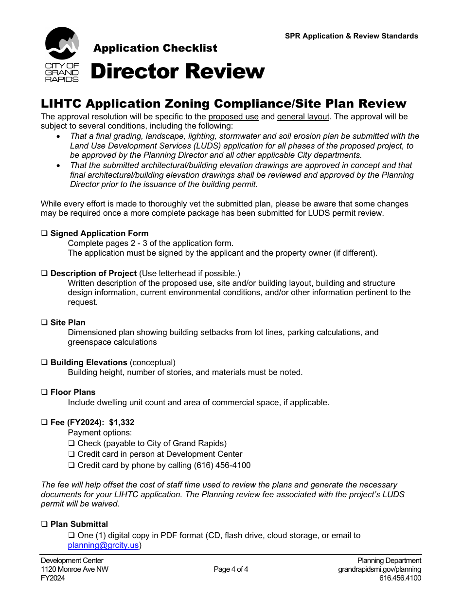 Director Review Application - LIHTC Projects - City of Grand Rapids, Michigan, Page 4