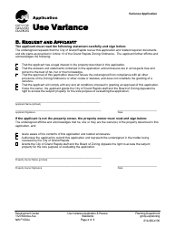 Use Variance Application - City of Grand Rapids, Michigan, Page 4