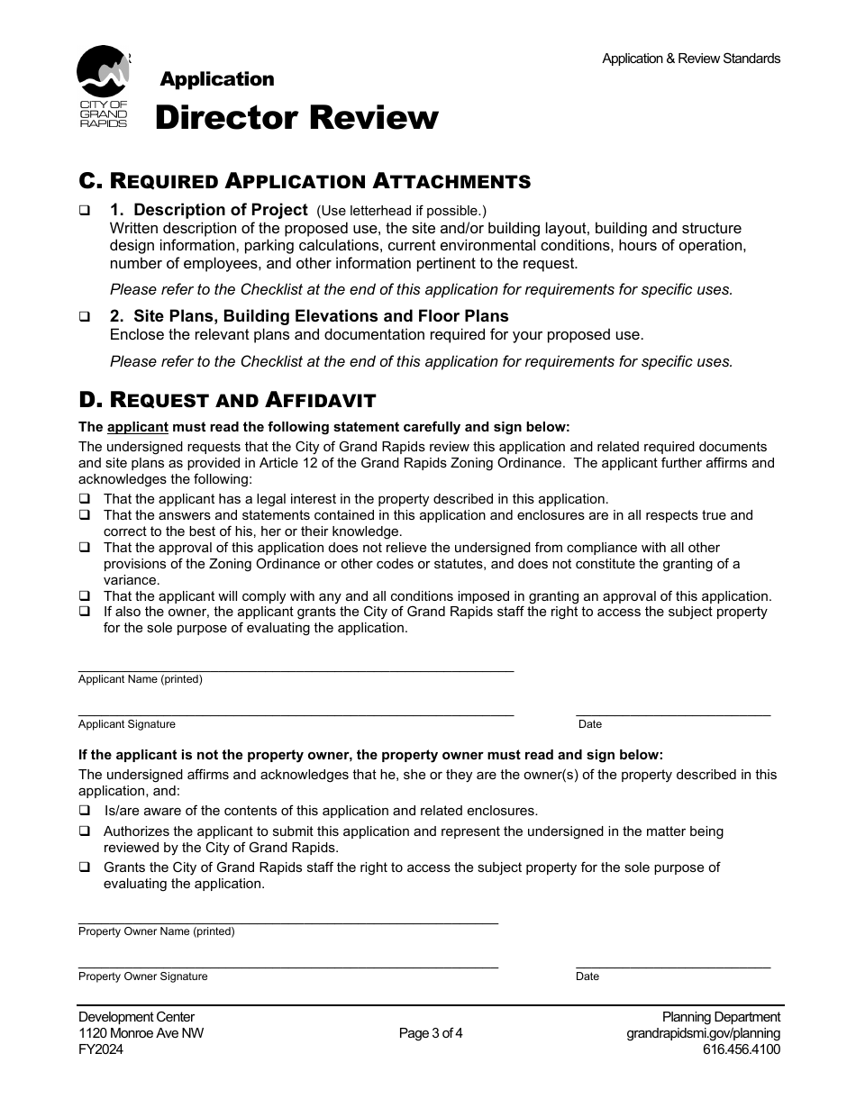 Director Review Application - Group Child Care Home - City of Grand Rapids, Michigan, Page 3