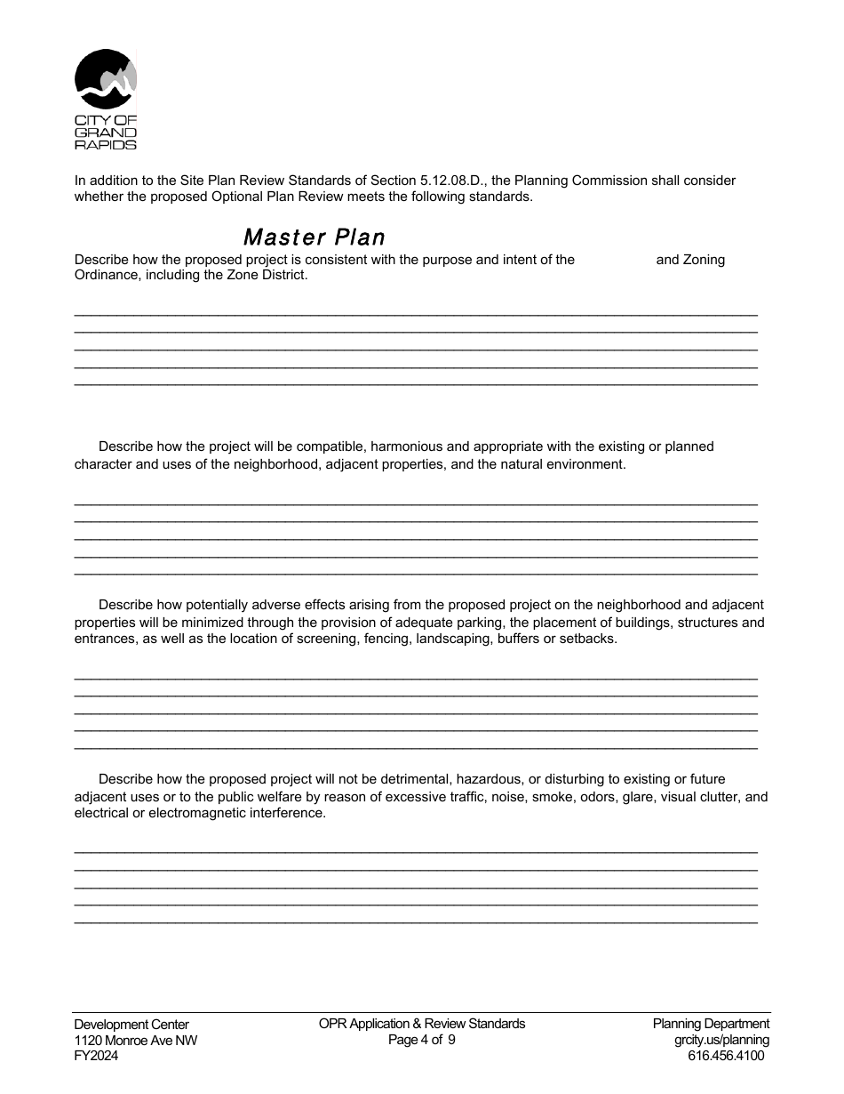 Optional Plan Review Application - City of Grand Rapids, Michigan, Page 4