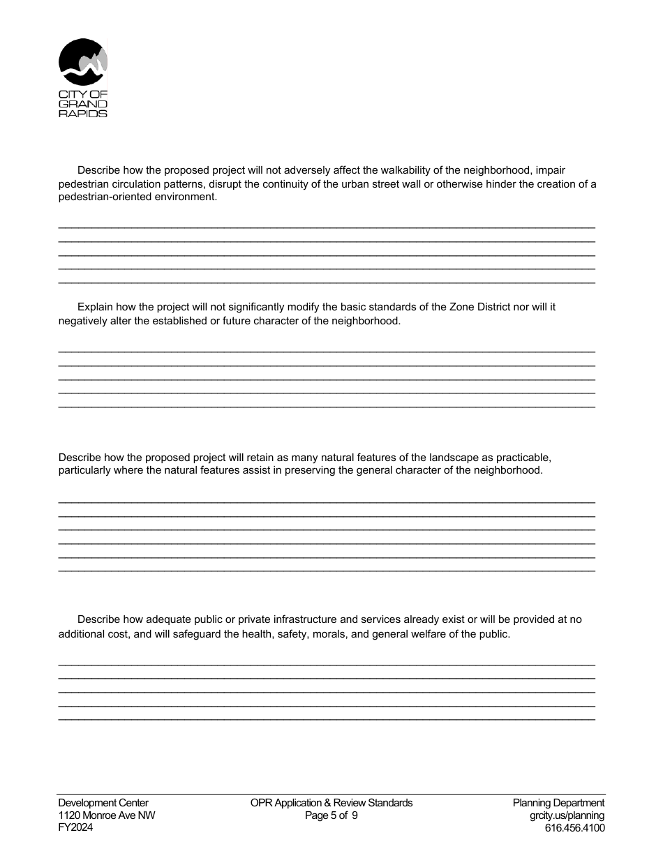 Optional Plan Review Application - City of Grand Rapids, Michigan, Page 5