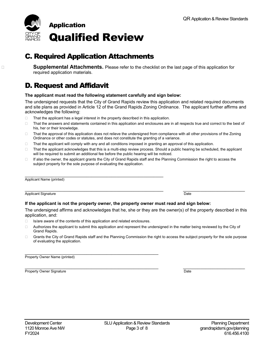 Qualified Review Application - City of Grand Rapids, Michigan, Page 3