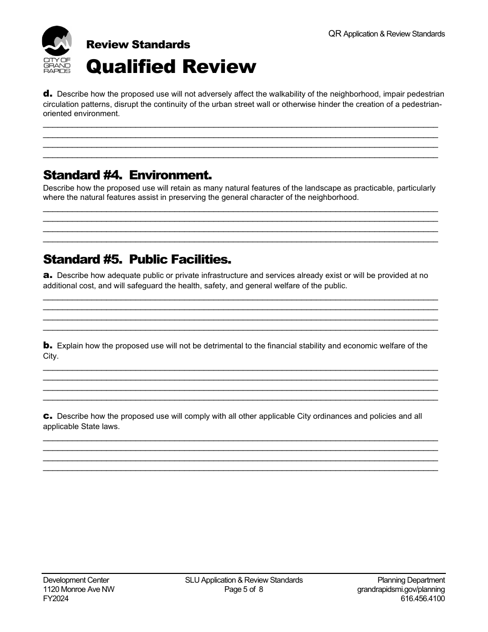 Qualified Review Application - City of Grand Rapids, Michigan, Page 5