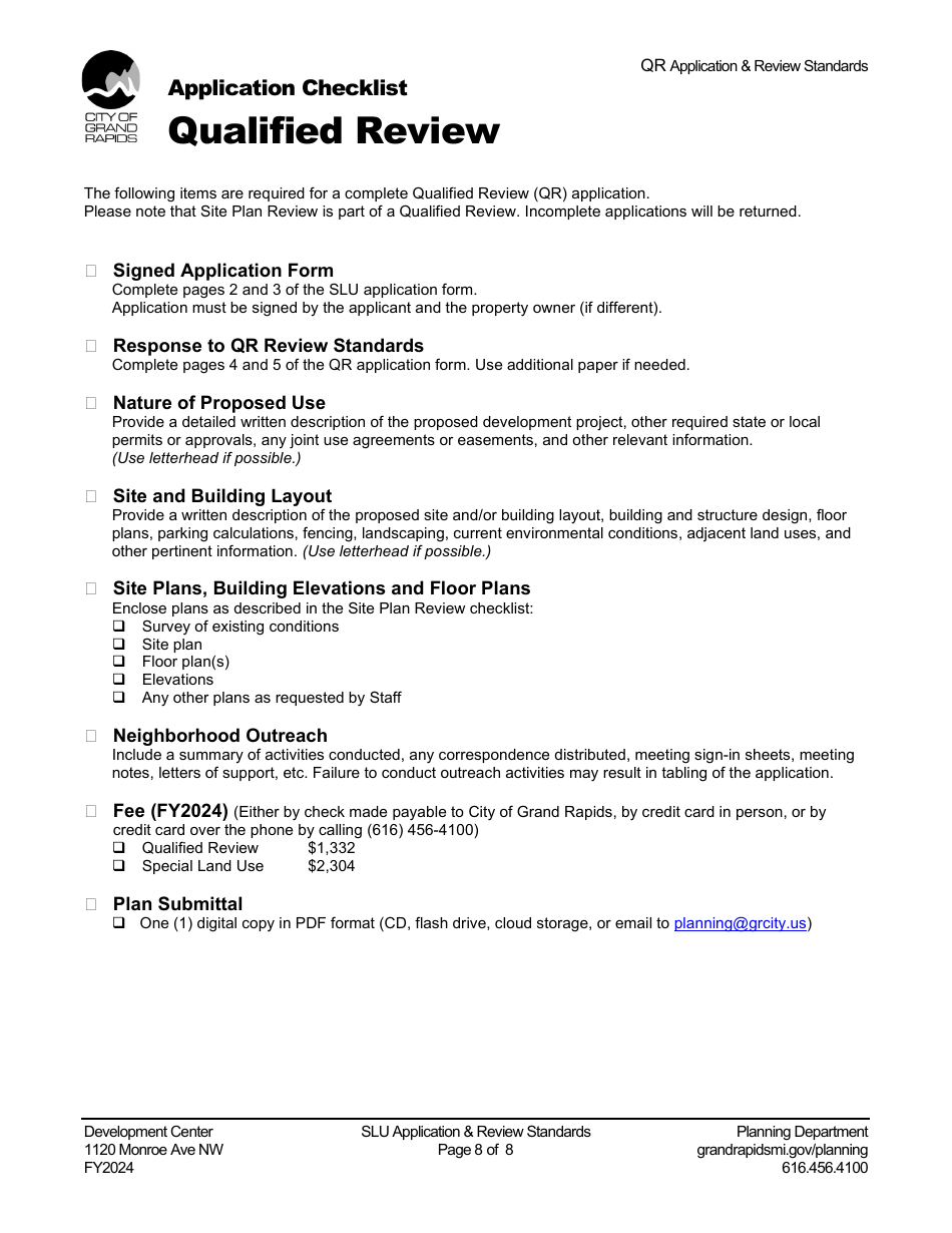 Qualified Review Application - City of Grand Rapids, Michigan, Page 8