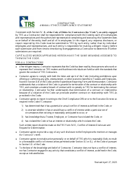 Document preview: Contractor Annual Ethics Compliance Statement - Texas