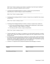Contractor Annual Ethics Compliance Statement - Texas, Page 2