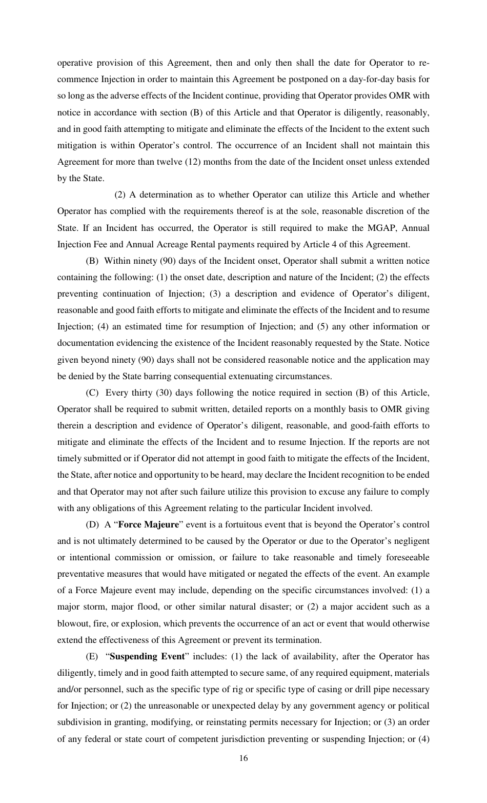 Carbon-Dioxide Storage Agreement - Louisiana, Page 16
