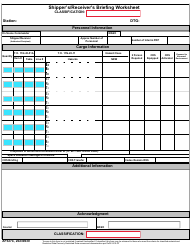 Document preview: AF Form 527C Shipper's/Receiver's Briefing Worksheet