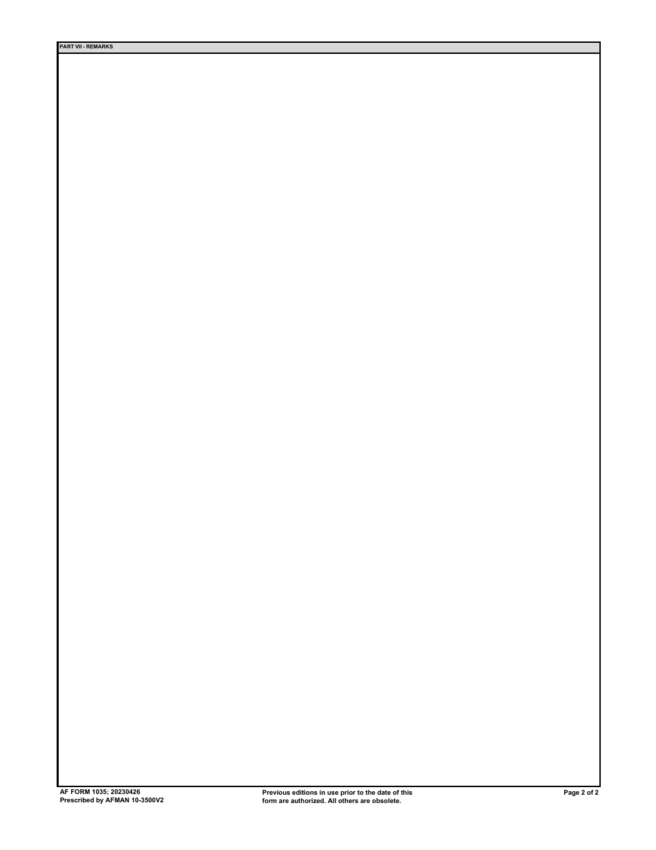 AF Form 1035 Fill Out Sign Online And Download Fillable PDF