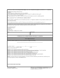 AF Form 4447A Air Force Special Warfare Operator Fitness Test Fitness Screening Questionnaire (Oft Fsq), Page 2