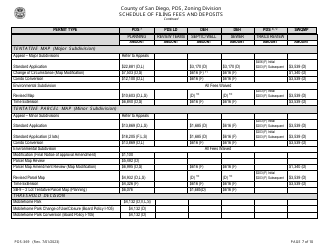 Form PDS-369 Schedule of Filing Fees and Deposits - County of San Diego, California, Page 7